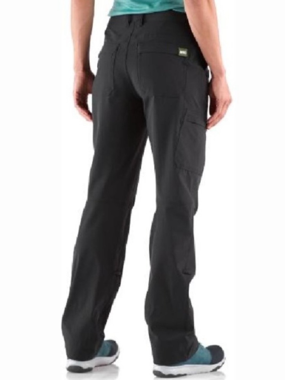 REI Co-op Kornati Roll-Up Pants 14 Black Hiking Cargo Travel Outdoor Regular